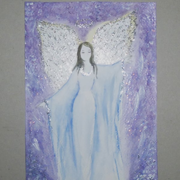 original art hand painted healing angel ( ref FA 238 PN G6 )