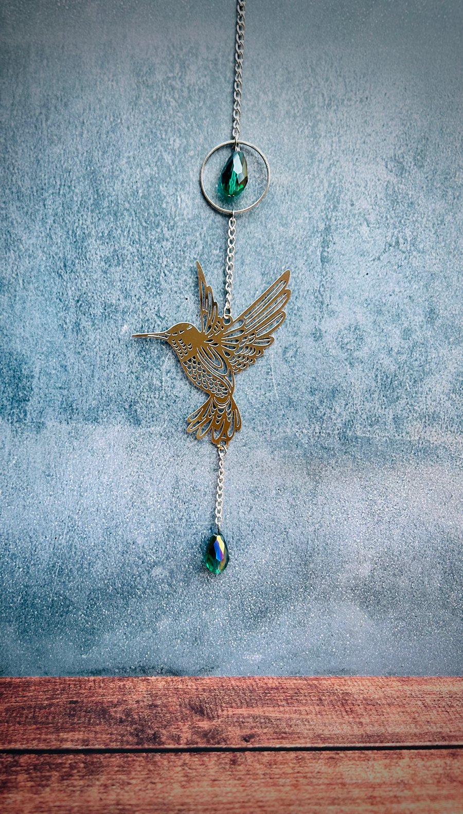 Hummingbird Crystal Window Hanging