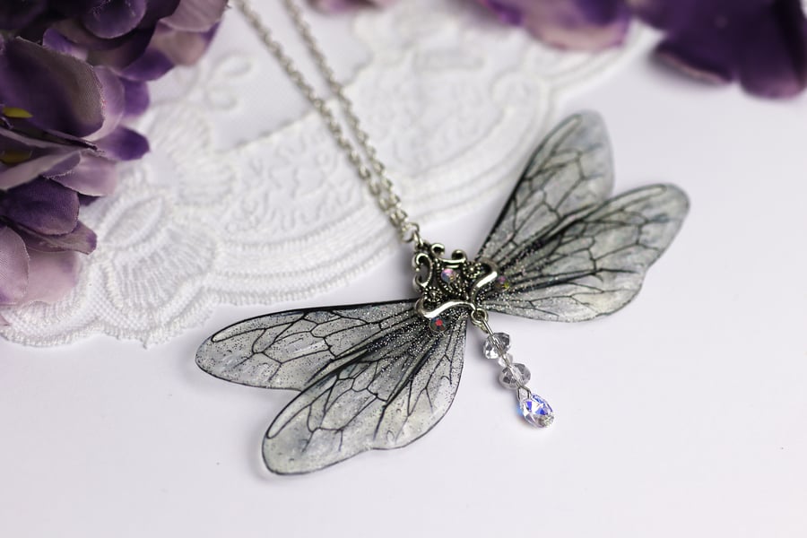 Fairy Wing Necklace - Butterfly Cicada - Fancy Bee - Fairycore - Gift - Boho