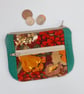 Two section coin purse Liberty floral fabric