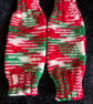 Hand Knitted Festive Fingerless Wrist Warmers - Image 2