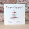 Happy Birthday Card Tea Party ecofriendly