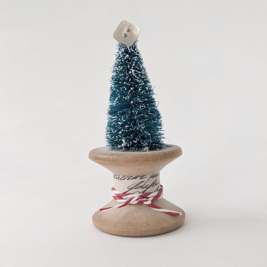 Vintage Bobbin Christmas Tree Decoration