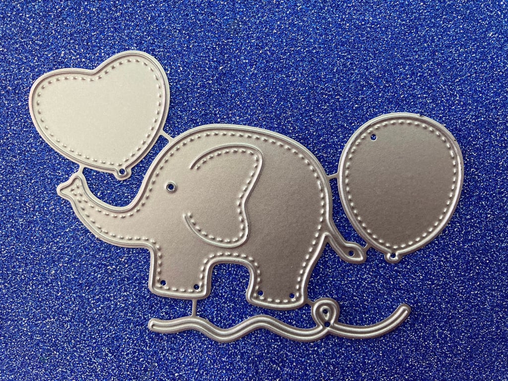 NEW Elephant & Balloons Cutting Die Set (4 pcs)