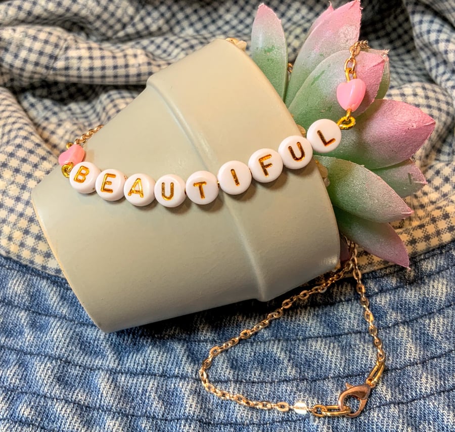 Letter Bead Necklace.