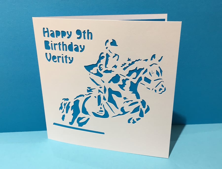 Horse Riding Card - Horse Birthday Card - Pony Card