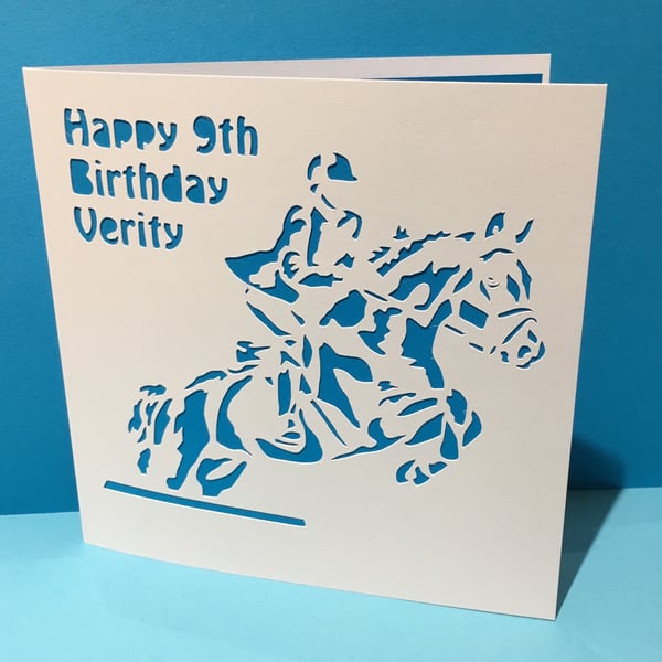 Horse Riding Card - Horse Birthday Card - Pony Card