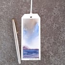 Rain Over The Ocean. Bookmark. Original Painying