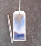 Rain Over The Ocean. Bookmark. Original Painting