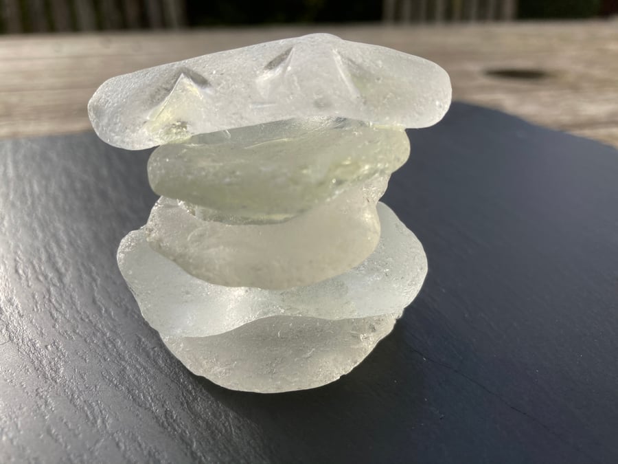 Seaglass paperweight ornament