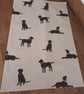 Black Labrador Tea Towel. Natural Linen look. Dog Lovers Gifts  - Image 2