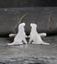Labrador Dog Silhouette Sterling Silver Cufflinks  - Image 1
