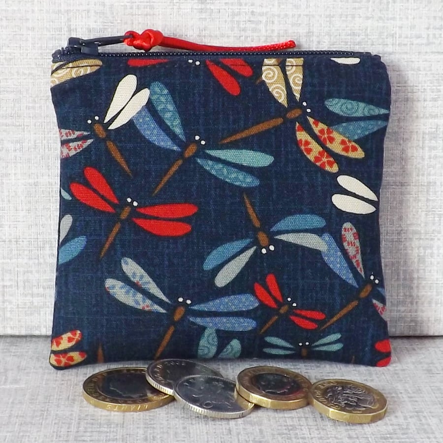 Coin purse, small purse, dragonflies.