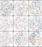 7mm Flat Round Number Beads - White Acrylic Beads with Colourful ...