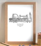 Marathon Skyline Personalised Art Print - Image 1