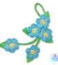 Forget me not flower bag charm. Forget me not keyring. - Image 10