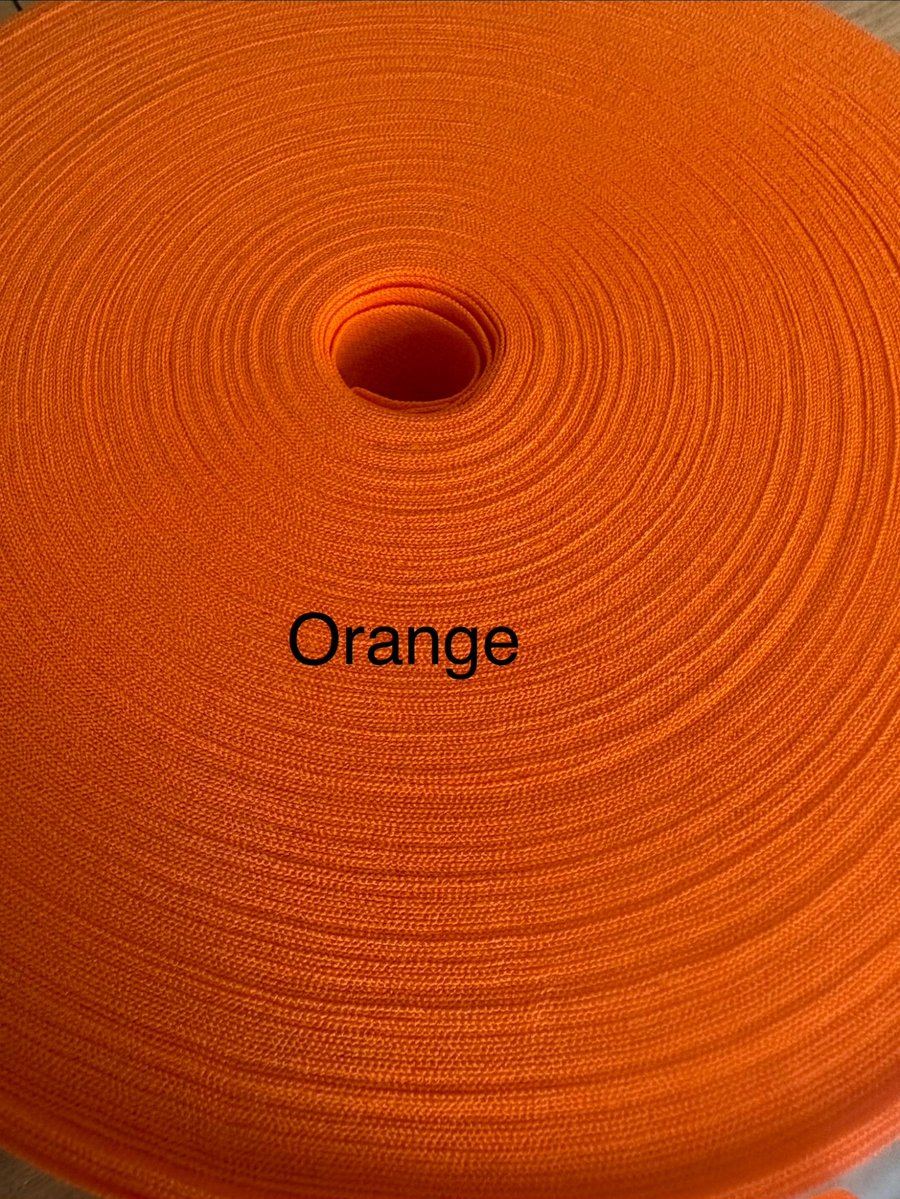 5 meters 1" (25mm) orange cotton bias binding 