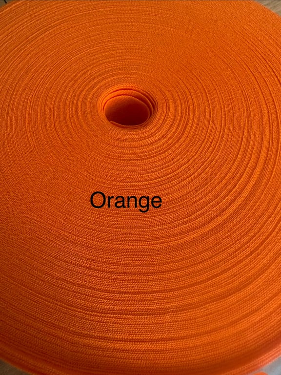 5 meters 1" (25mm) orange cotton bias binding 