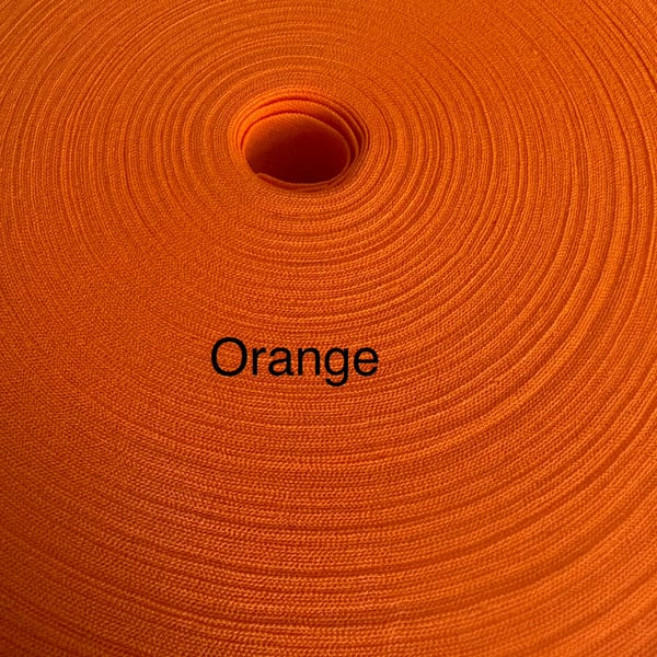 5 meters 1" (25mm) orange cotton bias binding 