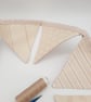 Cream and taupe mini bunting, 9 triangles,  80" length.   - Image 5