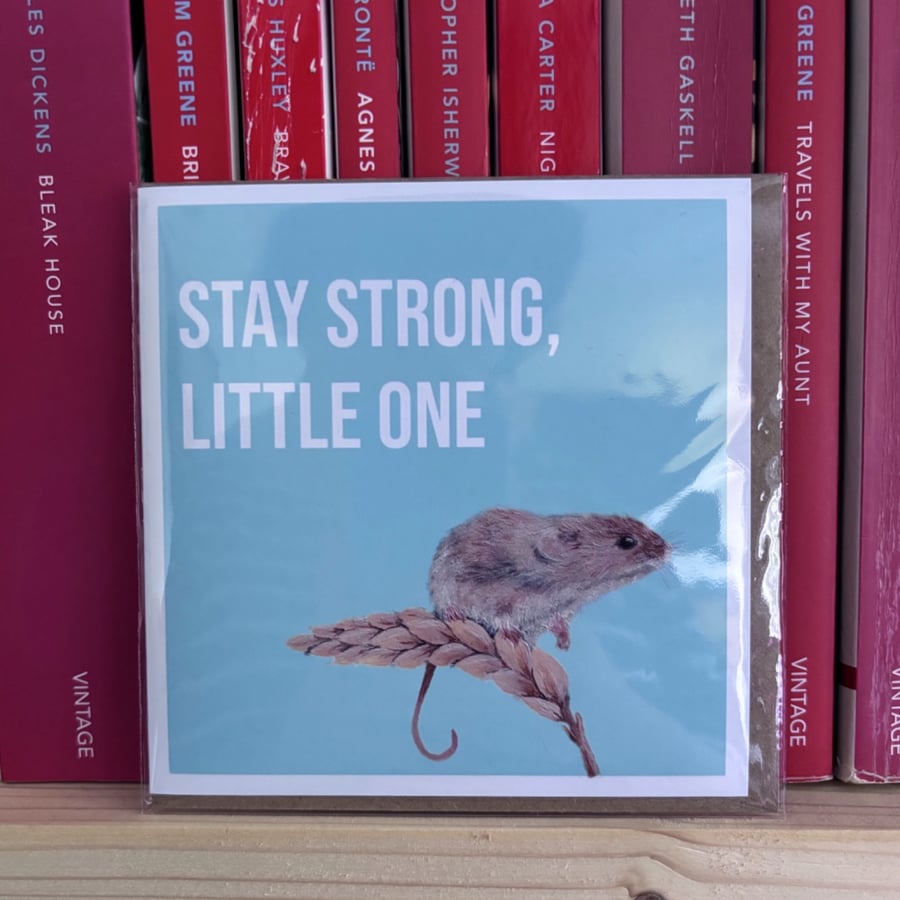 "Stay Strong Little One" sentiment greeting original artwork condolence card 