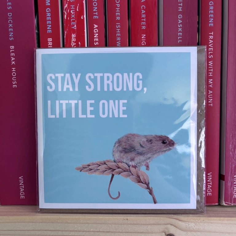 "Stay Strong Little One" sentiment greeting original artwork condolence card 