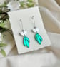 Emerald Willow Dangle Acrylic Earrings - Image 6