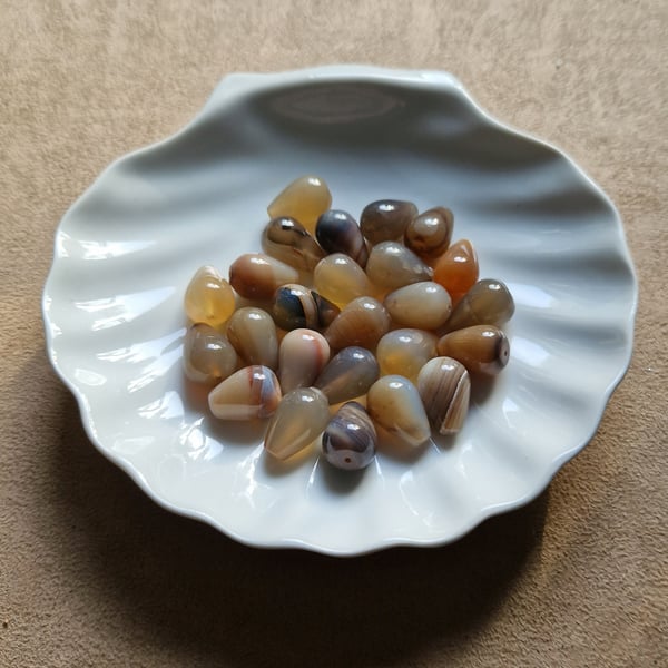 Agate drop beads  18x13mm