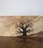 Spalted Beech Ornament with Tree Design - Image 1