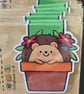 Magnetic hedgehog bookmark. Hedgehog plant bookmark. - Image 9