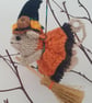 Hand Knitted Mini Witch Mouse - Vida