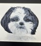 Original portrait painting of a Shih Tzu dog 5x7" pet portrait - Image 6