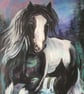 Spirit of the Enchanted Forest – Original Mixed-Media Horse Painting - Image 1