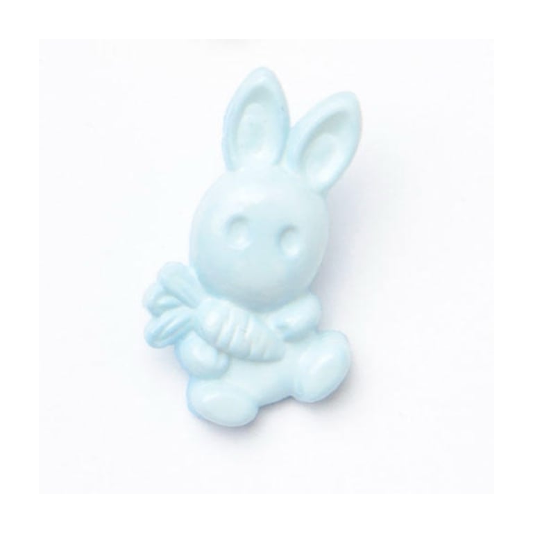 Blue rabbit baby buttons for knitting and crochet 15mm
