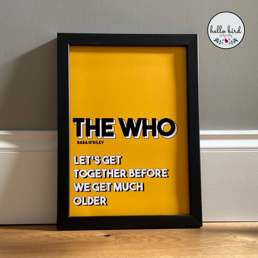 The Who Inspired Music Print - Baba O'Riley