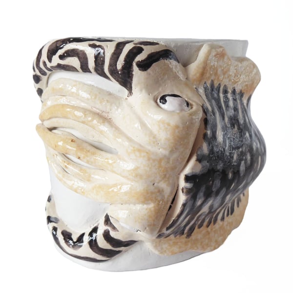 Cuttlefish Ceramic Pot - Handmade