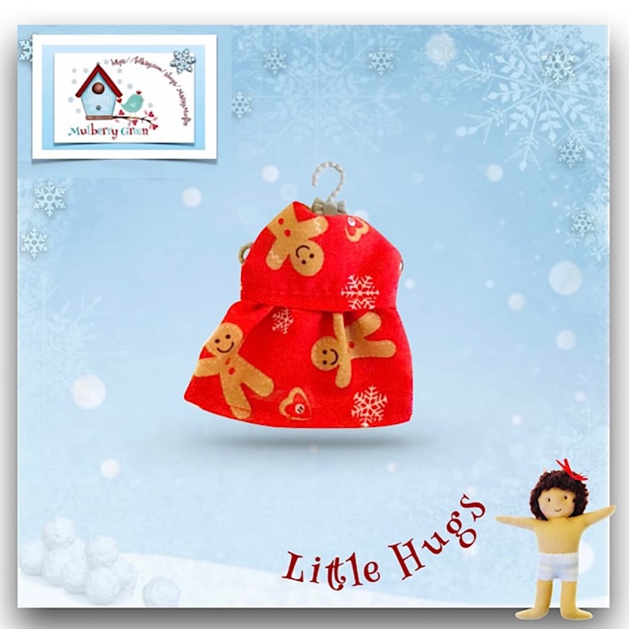 Reserved for Kat - Gingerbread Dress to fit the Little Hugs dolls and Baby Daisy