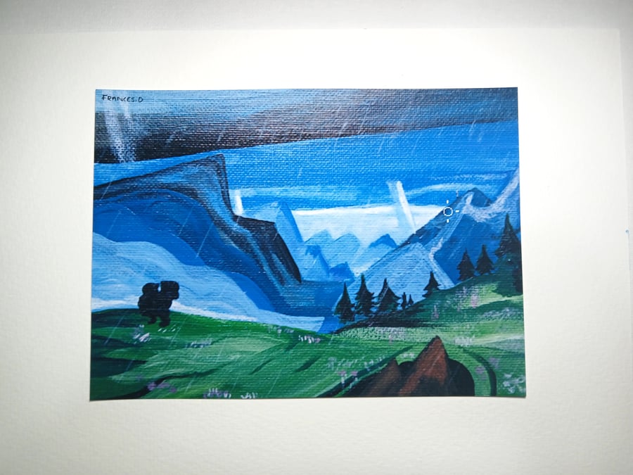 Steven Universe Ruby and Sapphire canvas painting print A5