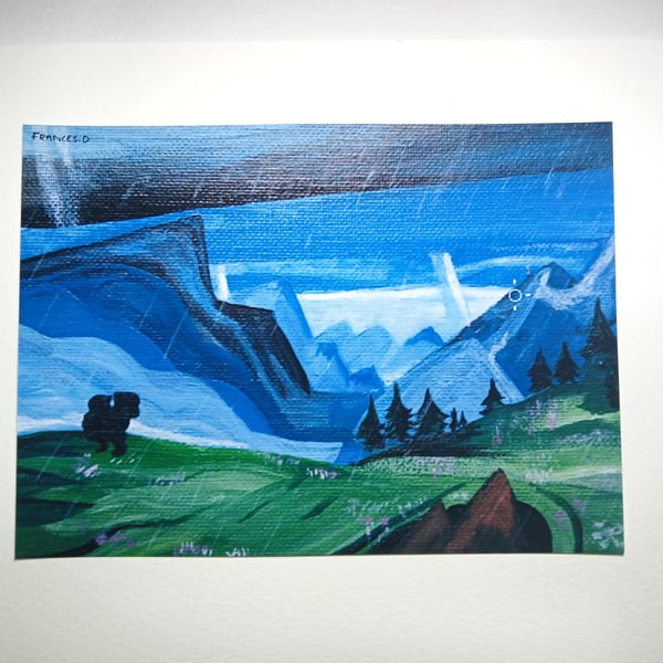 Steven Universe Ruby and Sapphire canvas painting print A5