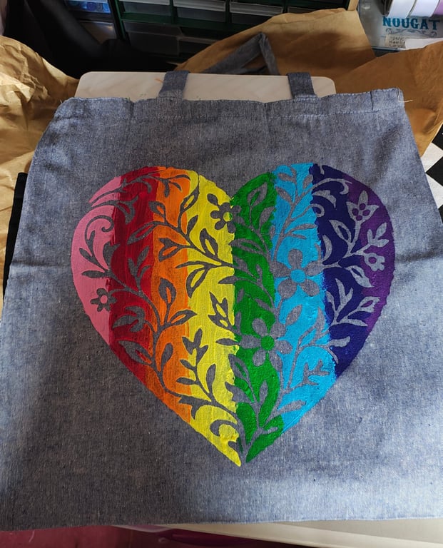 Hand painted tote bags 