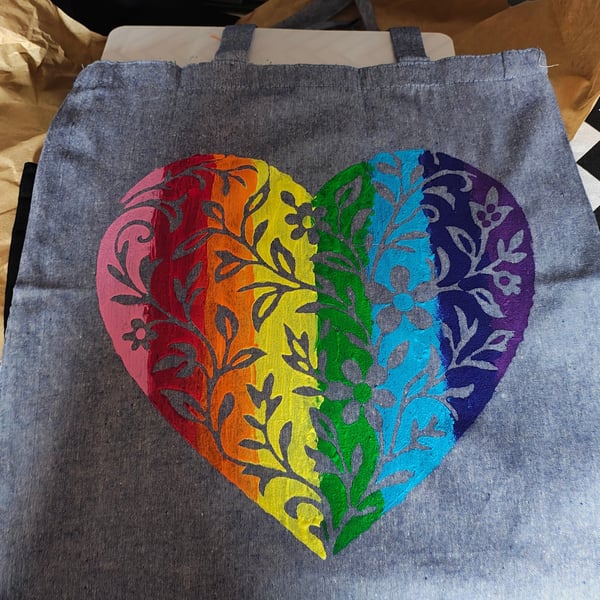 Hand painted tote bags 