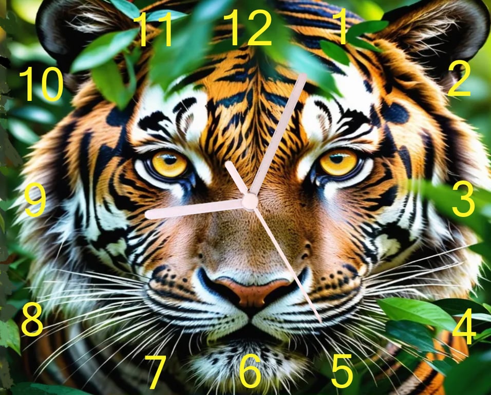 tiger wall clock tiger wall clock