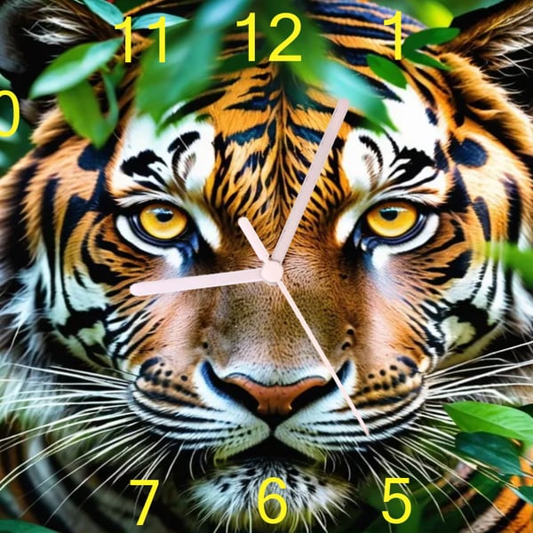 tiger wall clock tiger wall clock