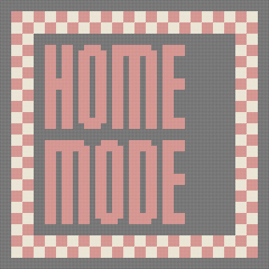 HOME MODE Needlepoint Cushion Pattern - Large Digital Tapestry Chart PDF