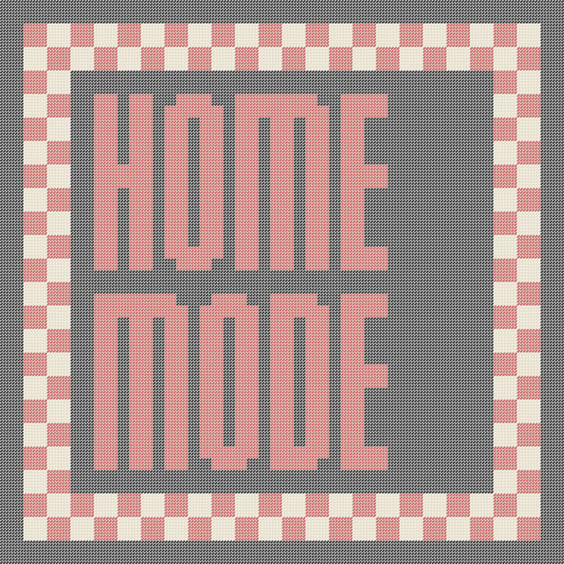 HOME MODE Needlepoint Cushion Pattern - Large Digital Tapestry Chart PDF