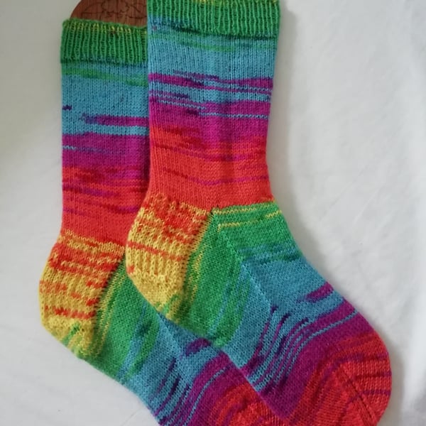 Socks, Hand knitted, adult SMALL, size 4-5
