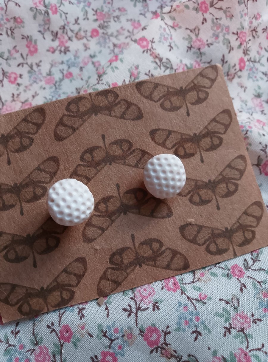 golf ball cufflinks- polymer clay