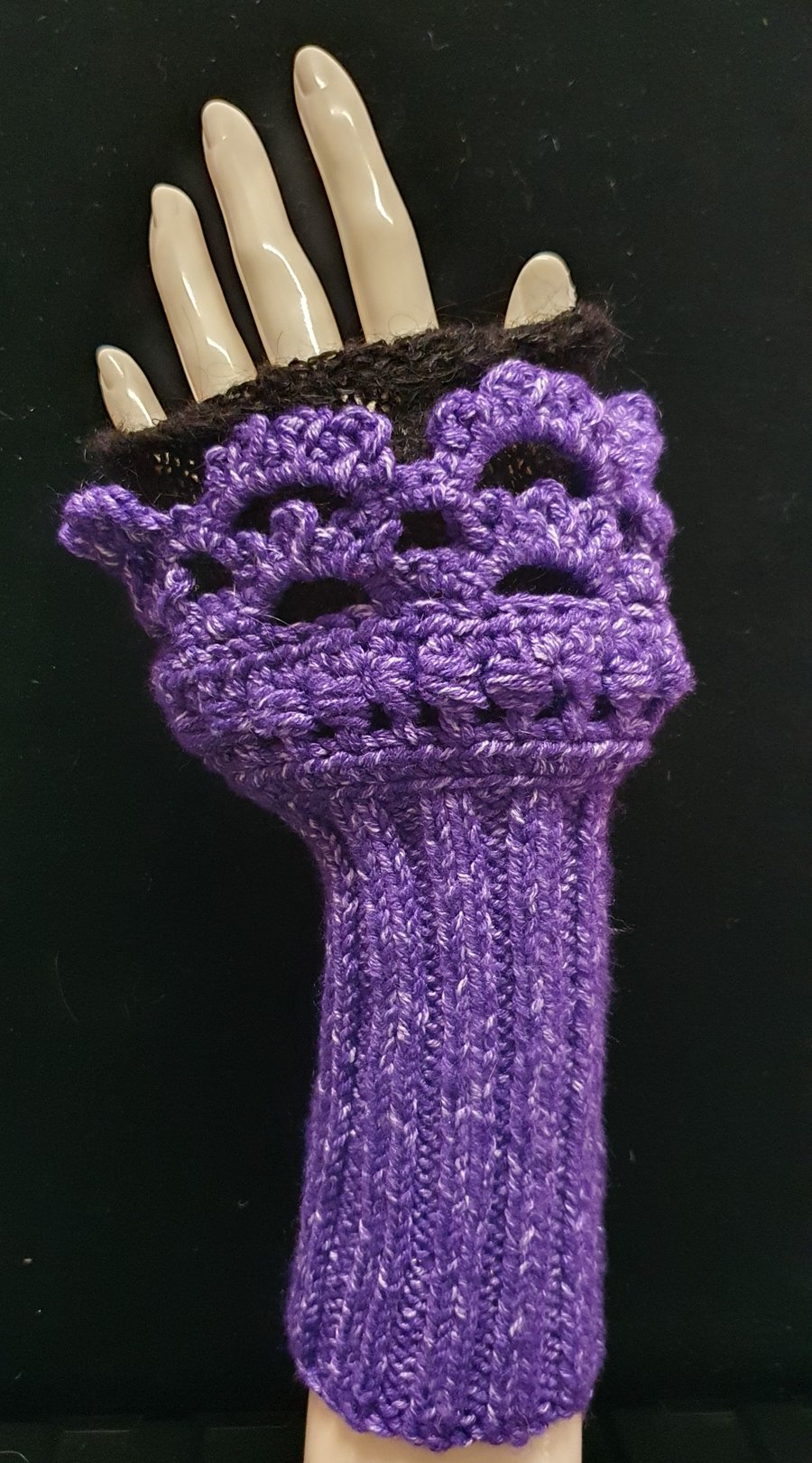 Gloves  wristlets-Purple Haze