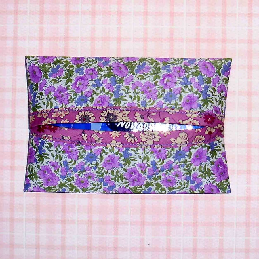 Pocket tissue holder - Liberty print lilac