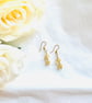 Citrine earrings on gold plated hook - November birthstone